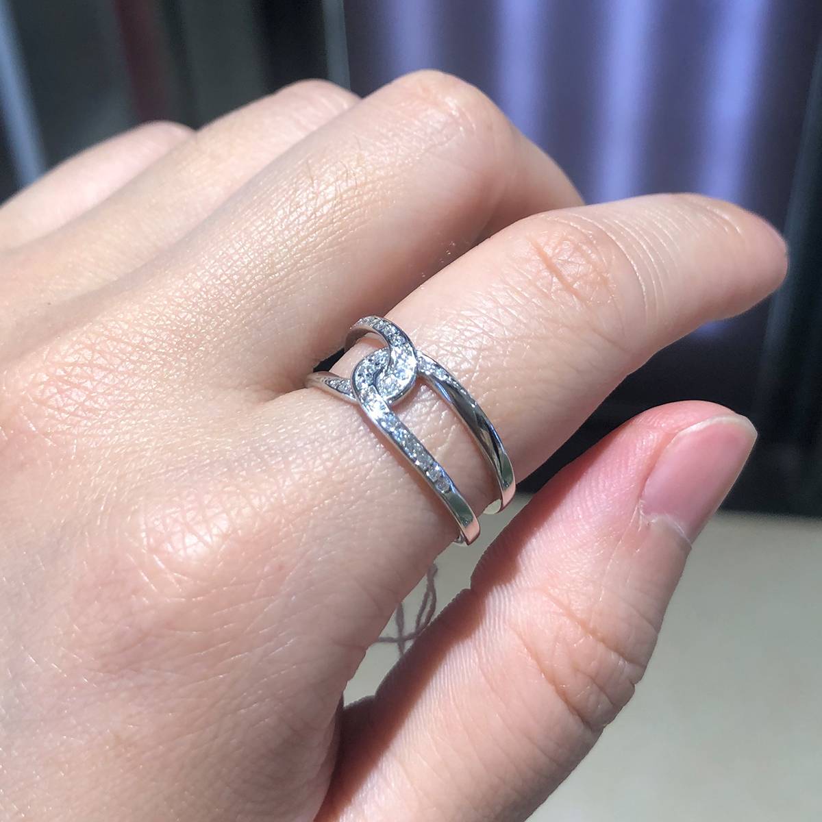 S925 Silver Plated Platinum Women's Ring Customized Selection Side Stone Moissanite 0.25ct